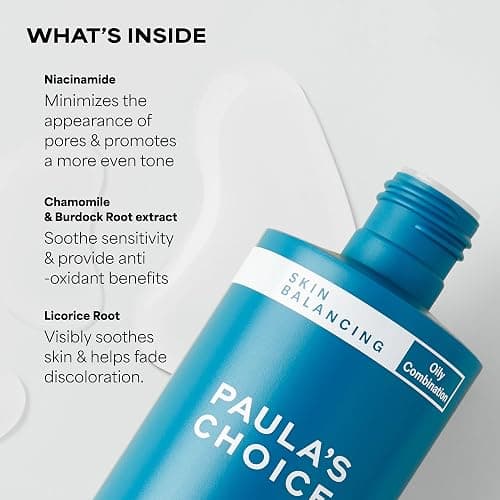 Paula's Choice SKIN BALANCING Pore-Reducing Face Toner with Niacinamide, for Oily Skin & Combination, Minimizes Large Pores, Controls Oil & Shine, Hydrates & Replenishes, Fragrance-Free thumbnail 6