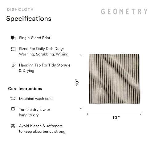 GEOMETRY Dishcloth – Evergreen Collection – Quick-Dry, Ultra-Absorbent, Reusable Microfiber Kitchen Towels for Drying & Cleaning - Pebble Play - 3 Pack thumbnail 3