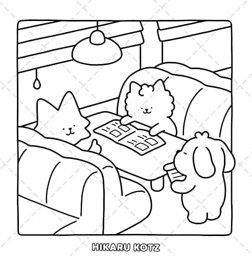 Comfy Days: Cozy and Funny Coloring Book for Adults and Teens thumbnail 8