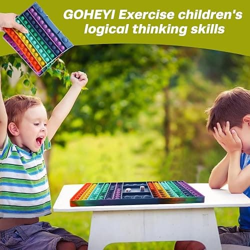 Pop Games Easter Sensory Fidget Toy, Pop Board Math Games for Kids Family Games Multiplication Game, Stress Relief Toys for Girls Boys with Autism ADHD Birthday Easter Gifts for Kids thumbnail 4