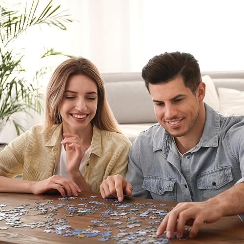 Rocorose 1000 Piece Family Jigsaw Puzzle for Adults, Parrot Flamingo Dolphin Animal Puzzle, Challenging Lakeside Sea Scenic Tropical Islands Puzzle Game Home Decor thumbnail 5