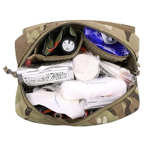 KRYDEX Tactical Drop Pouch Sub Abdominal Carrying Kit Bag Fanny Pack with Hook and Loop Panel for Tactical Vest Chest Rig (Camo) thumbnail 7