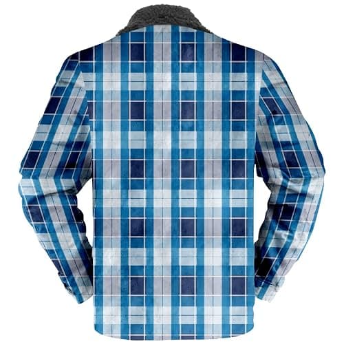 Flannel Jacket for Men Without Hood Zip up Hooded Heavyweight Thick Fleece Lined Winter Warm Plaid Shirt Jacket Big Tall thumbnail 3