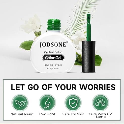 JODSONE Gel Nail Polish 20 Color Blue Red Matching Base Coat Glossy and Matte Top Coat 23 Bottles of 10ml Professional Nail Care Use thumbnail 6