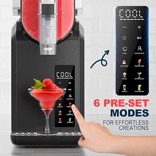 Slushie Machine, 15-Minutes RapidChill Technology Slushy Machine for Home, 68 oz Drink & Slushie Maker with 6 Preset Programs Frozen Margaritas, Milkshakes, Frappés, and More - Slushie Machine 200W thumbnail 3