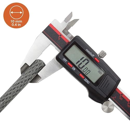 BV Heavy-Duty 15FT Security Cable with Loops - 10mm (3/8 Inch) Cut-Resistant Braided Steel Cable - Versatile & Weatherproof - Security Chain for Padlock, Chain Lock, Wire Lock thumbnail 6