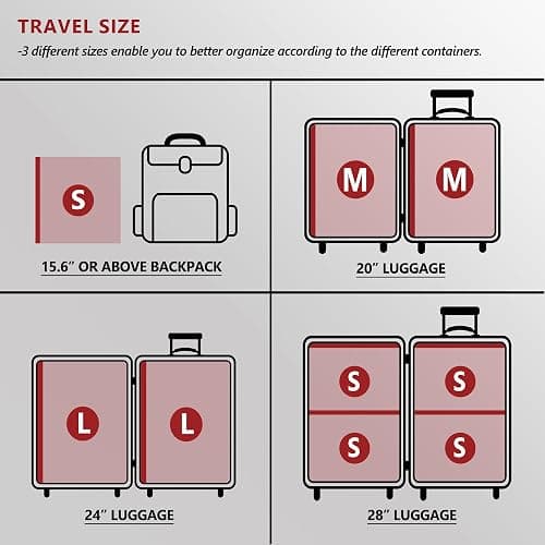 Travel Vacuum Bags for Clothing with Rechargeable Electric Pump, Compression Packing Cubes Organizer Storage for Luggage Suitcase, Space Saver Seal Bags for Vacation Cruise, 21 Combo thumbnail 4
