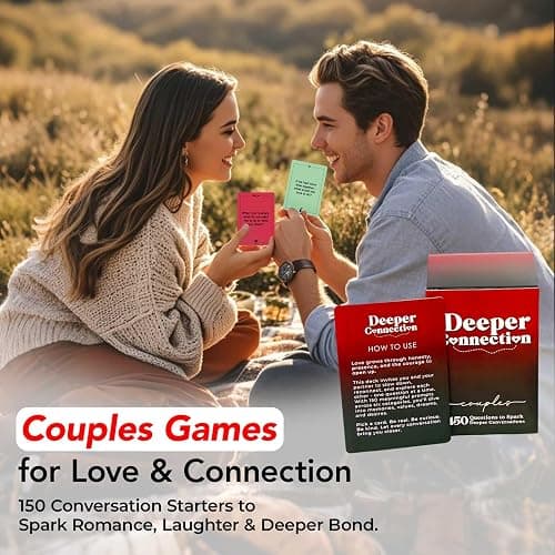 Odrano Deeper Connection, Couples Games with 150 Deep Questions to Build Intimate Connection & Trust, Relationship Couples Game for Date Nights, Valentine’s Day Gift for Him & Her thumbnail 2