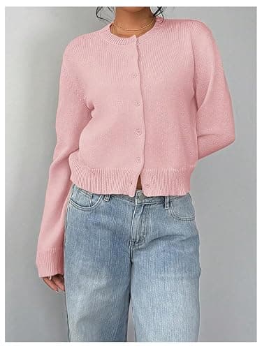 SOLY HUX Women's Button Down Cropped Lightweight Cardigan Sweater | Cute Fall Fashion, 2026 thumbnail 5