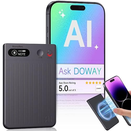 Mugukue AI Voice Recorder, 64GB Audio Note Recorder – 73H Battery, USB-C Fast Charge, Magnetic Clip, 118-Language Transcription, AI Noise Cancellation, App Control, for Lectures, Meetings, Calls- Gray - Image 1
