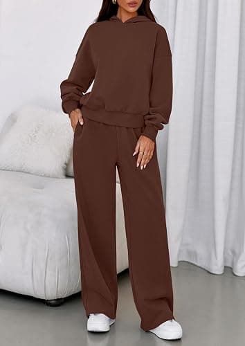 PRETTYGARDEN Womens Sweatsuits 2 Piece Set 2025 Casual Winter Long Sleeve Hoodie Loose Wide Leg Sweatpants Fall Tracksuit thumbnail 7