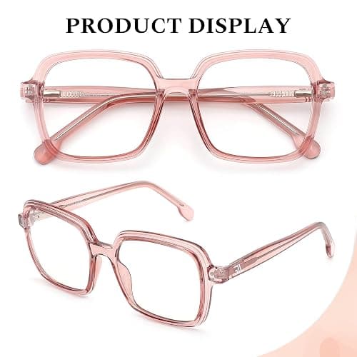 JFXQDR Oversized Blue Light Blocking Glasses for Women and Men, Square Frame Computer Gaming Glasses Anti Glare & UV RF6215 thumbnail 4
