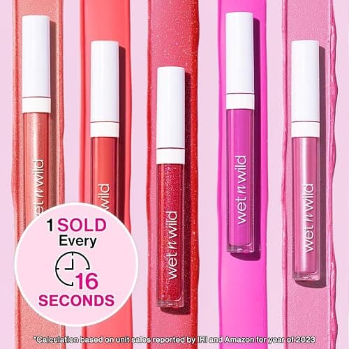 wet n wild MegaSlicks Lip Gloss, Ultra-Glossy, Vitamin-E Enriched, Ultra-Gloss High Shine Moisturizing, Cruelty-Free & Vegan - Cotton Candy thumbnail 2