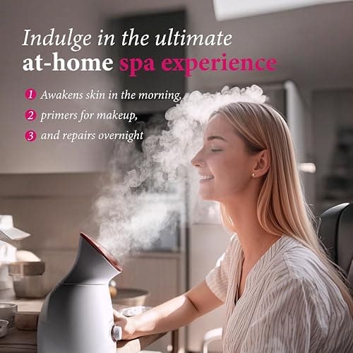 Colorfarm Facial Steamer Nano Ionic: Large 3-in-1 Face Steamer Deep Cleaning Unclogs Pores - Humidifier Towel Steamer Hot Mist Home Sauna Spa for Women Men Sinuses Moisturizing thumbnail 7