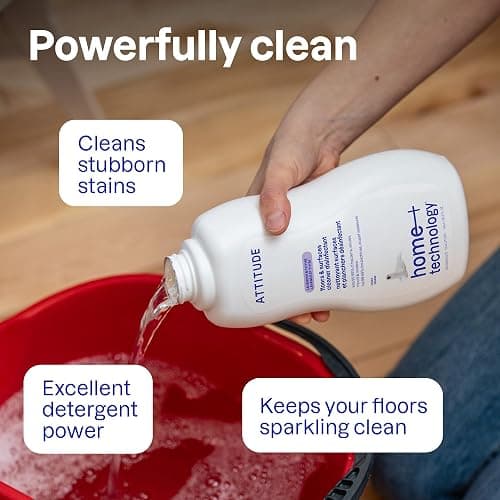 ATTITUDE Floor Disinfectant Cleaner, Kills 99.99% of Germs & Viruses, For Hardwood, Tile, Laminate Floor, Vegan & Plant-Based, Made in Canada, Lavender & Thyme Scent, 1.04 Liters thumbnail 3