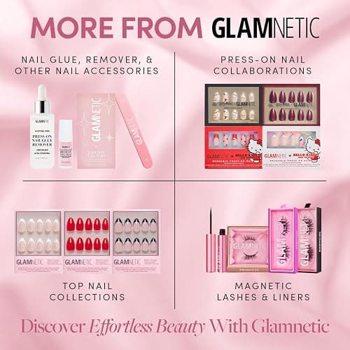 Glamnetic x GLAMZILLA Super Strong Brush On Nail Glue | Brush Tip Applicator, Mess Free, Travel Friendly, Vegan | Durable & Long-Lasting | .24 fl. oz. thumbnail 6