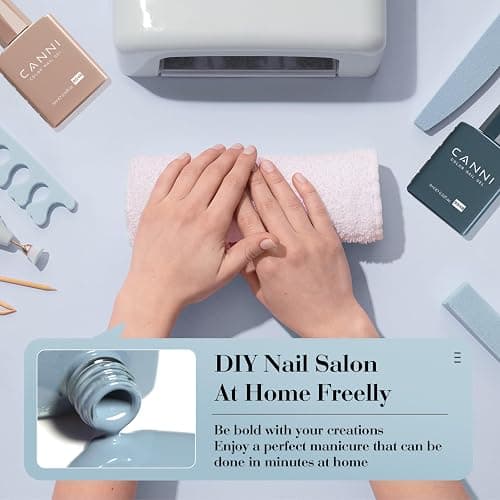 CANNI 6 Colors 9 ML Hema-Free Brown Gel Nail Polish Set, Fall Light Brown Nude Blue Gel Polish Kit, Soak Off LED Nail Gel Manicure Kit DIY at Home Salon Gifts thumbnail 9