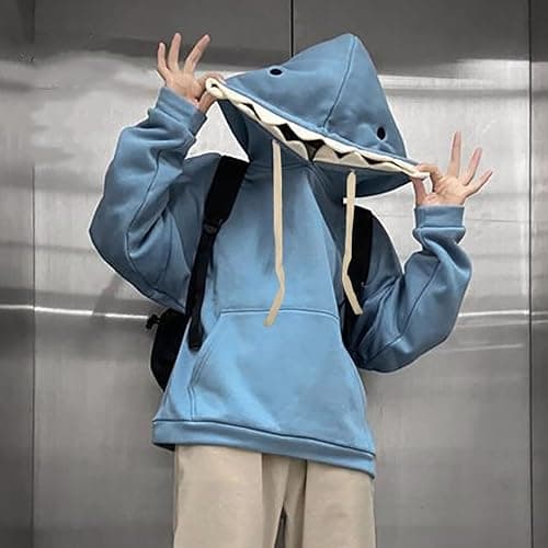 RGDYPKO Women's Cute Shark Hoodies Causal Long Sleeve Hooded Sweatshirts Trendy Fall Pullover Outfits with Kangaroo Pocket thumbnail 5