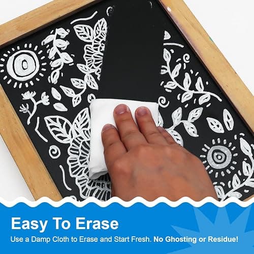 Funcils Kreidestifte - weiß - 6 Kreide Markers Multipack - 1mm, 3mm, 6mm Spitze. Kreidestifte für Fenster, Tafel, Glas und mehr. Geeignet für Erwachsene, Künstler, Lehrer und Kinder. thumbnail 7