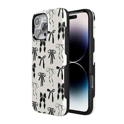 Casely iPhone 16 Pro Case | Goth Girlie | Black Bows Coquette | Compatible with MagSafe | Bold Protective Case Design thumbnail 7