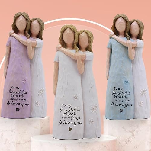 AcowSpt Mom Birthday Gift from Daughter - Mother Daughter Sculpted Hand-Painted Figurine thumbnail 6