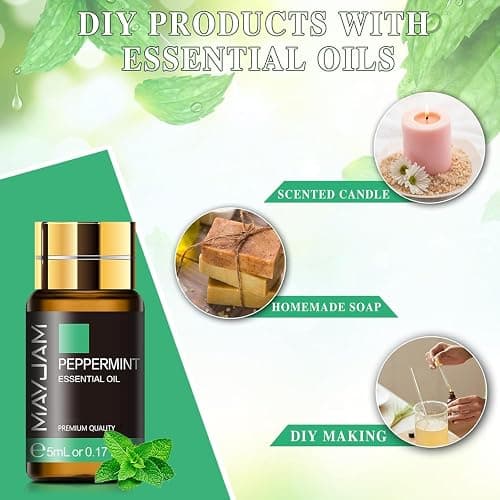 MAYJAM Tea Tree 20 Pcs Pure Essential Oil Gift Set, for Diffuser, Humidifiers, Skin Care, Massage, Fragrance Oil Scent for DIY Candle and Soap Making, Gift for Friend (5ML) thumbnail 5