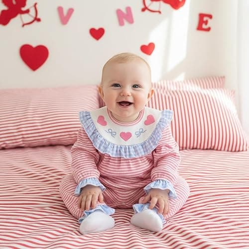 FYBITBO Infant Baby Girls Clothing Cute Doll Collar Jumpsuit Ruffle Long Sleeve Romper Newborn Outfit Fall Winter Clothes thumbnail 2