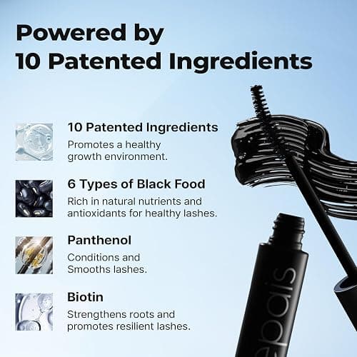 Epais Eyelash Black Tinted Serum, 2-in-1 Lash Growth Enhancer and Tinting Treatment, 7 Peptides and Biotin Formula for Longer Thicker Lashes, Charcoal-Based Black Food Complex, Korean Lash Care thumbnail 5