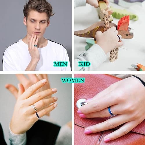 Viseaga 2 Pcs Mood Rings for Kids Men Women With Color Mood Chart Stainless Steel Band Mood Jewelry thumbnail 4