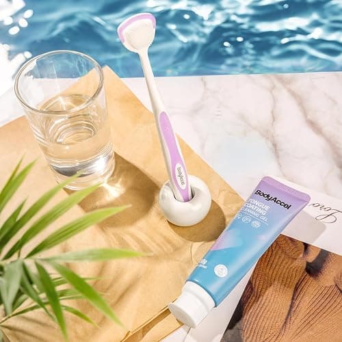 BodyAccel Tongue Cleaner Gel with Tongue Brush – Fresh Breath Oral Care Kit – Tongue Scraper Gel Set for Bad Breath Removal, Maintain Oral Health thumbnail 8