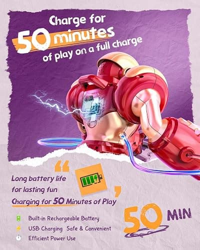 Holyton 5088 Smart Robots for Kids,Large STEM Programmable RC Robot, with Voice Control,APP Control,LED Eyes,Ideal Gift for 4 5 6 7 8 9 Years Old Boys and Girls thumbnail 7