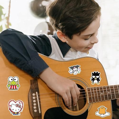 100pcs Sanrio Cartoon Stickers for Kids, Cute Hellokitty Kuromi Mymelody Stickers for Teen Girl Adult Water Bottle, Skateboard, Phone, Laptop, Bicycle, Travel Case, Guitar, Helmet thumbnail 4