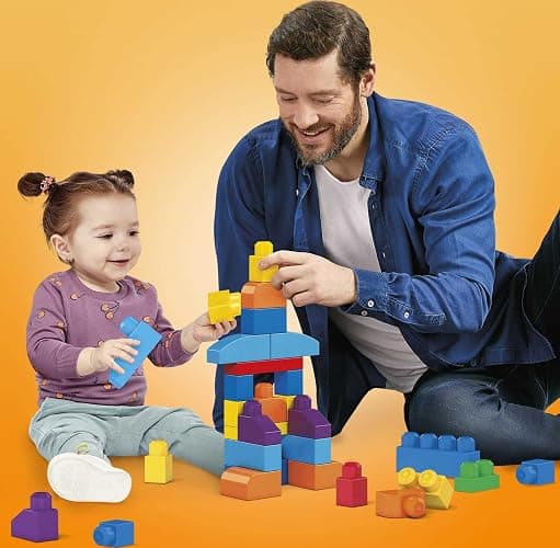 Mega Bloks First Builders Toddler Blocks Toys Set, Big Building Bag with 80 Pieces and Storage, Ages 1+ Years thumbnail 2