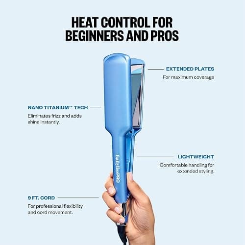 BabylissPRO Nano Titanium Ultra-Sleek Hair Straightener, Flat Iron for All Hair Types thumbnail 5
