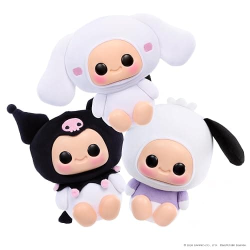 Hyojo Hello Kitty and Friends Series - Kuromi, Cinnamoroll & Pochacco | Single Squishy Collectable, Soft Plush and Mixed Materials, Squeezable Squishy Feel, Keychain Included, for All Ages thumbnail 10