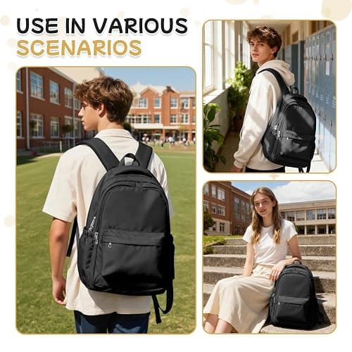 WEPLAN School Backpack for Women High School Bag for Teenagers Girls Boys Schoolbag College Backpack Laptop Casual Daypacks thumbnail 7