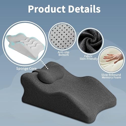 XZdream Ergonomic Wedge Prone Pillow,Multi-Functional Memory Foam Bed Pillow,Reading Pillow,Ideal for Bed Breaks,Sitting Up,Back Support,Sleeping,Anti Snoring,Back and Leg Pain Relief thumbnail 5