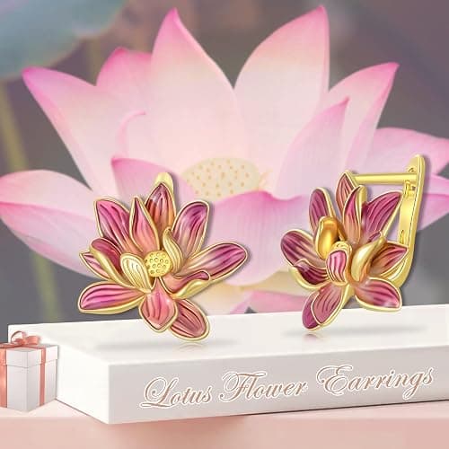 VONALA Flower Earrings for Women 925 Sterling Silver Rose/Lotus/Scottish Thistle/Tulip/Lilac/Mushroom/Pineapple Dangle Drop Earrings Flower Jewelry Gifts for Women Girls Birthday Gifts thumbnail 6