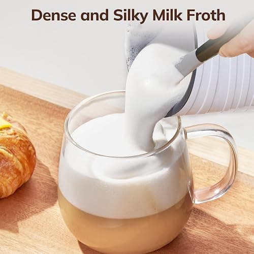 Morpilot Milchaufschäumer Elektrisch, Automatischer Milchaufschäumer 4 in 1, Geeignet für Heißen und Kalten Milchschaum Latte Cappuccino Macchiato -Weiß thumbnail 7