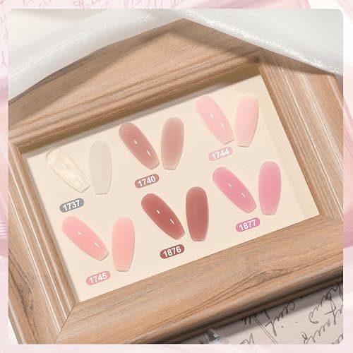 GAOY Poly Gel Set - 6 Colors Pinkish Nude Clear Builder Gel Nail Enhancement Kit for Beginner & Professional DIY Nail Art thumbnail 5