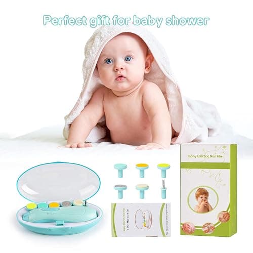 Lupantte Baby Nail Filer and Baby Nail Clippers with Light Set, Electric Infant Nail Trimmer Kit, Safe Baby Grooming Kit, for Newborn Toddler Kids Toe and Fingernail, Polish and Trim - Green thumbnail 7