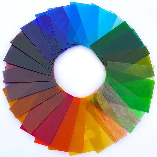 LITMIND 24 Sheets Transparent Cathedral Stained Glass Variety Pack – 4 x 6 Inch Vibrant Rainbow Art Glass for Suncatchers, Mosaics & DIY Crafts thumbnail 2
