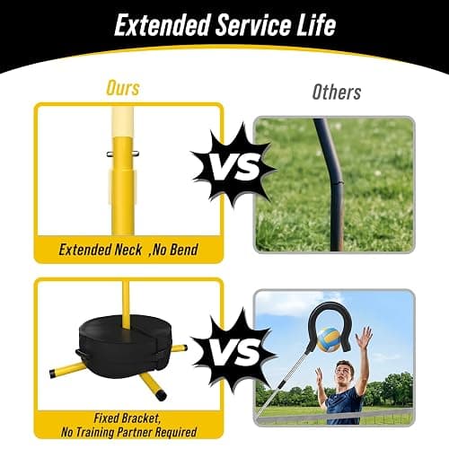 SportzPals Volleyball Spike Trainer & Volleyball Setter Training Net | Easy to Switch Training Modes, Adjustable Height and Angle,Volleyball Training Equipment with Sandbag Base for Indoor Outdoor thumbnail 5