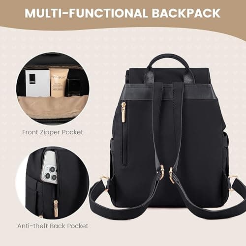 LOVEVOOK Mini Backpack for Women,Small Backpack Purse for Travel Work Cute Backpack Daypack With Anti-theft Pocket Mini Bag for Daily College Shopping thumbnail 5