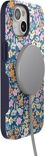 Casely iPhone 15 Case | Full Bloom | Navy Floral | Bold Case | Compatible with MagSafe thumbnail 6
