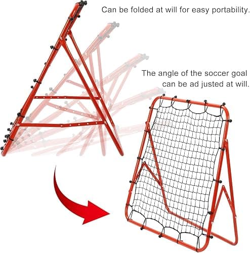 Rebounder Net Practise Football Training Net Soccer Kickback Target Goal Pro for Children Kids Play Teaching Equipment Adjustable Portable Soccer Door thumbnail 3