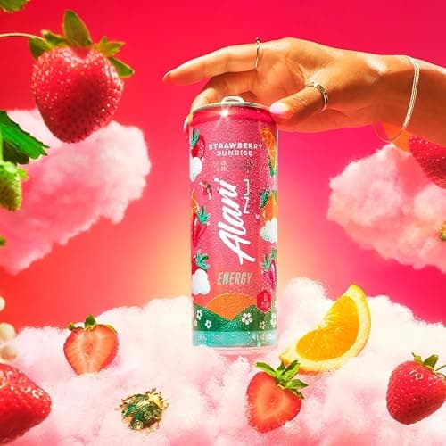 Alani Energy Drinks, Cotton Candy, Lime Slush, Strawberry Sunrise Flavors - Variety Pack, Sugar-Free, Low-Calorie, 12 fl oz (Pack of 6) Repackaged* thumbnail 7