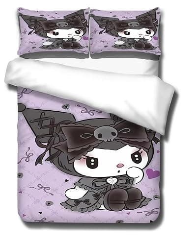 SIGOSR Quilt Cover with 3D Print Bedding Quilt Cover Set Bedding Set with Pillowcase Decor Bedspread Cover for Kid Teen(1 Duvet Cover & 2 Pillowcases)-Full thumbnail 7