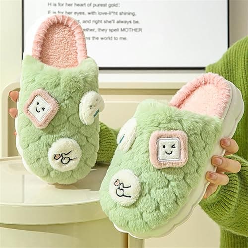 Thigies Damen Hausschuhe Winter Plüsch Warm Pantoffeln Herren Foam Slipper Rutschfest Flauschig Hausschuh thumbnail 2