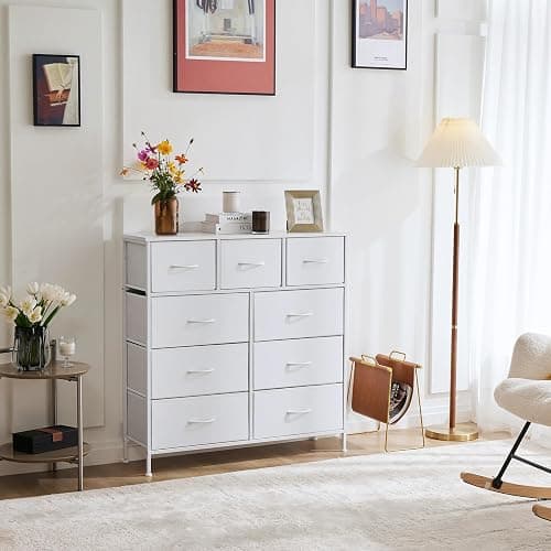 OLIXIS Dresser for Bedroom with 9 Drawers, Tall Fabric Dresser for Storage and Organization, Bedroom Dressers, Chest of Drawers for Living Room, Closet thumbnail 5